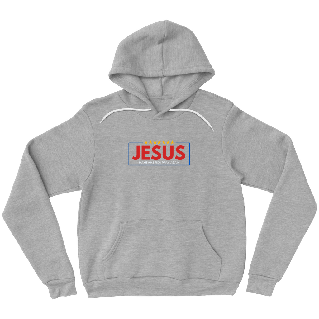 Jesus: Make America Pray Again Grey Hoodies (No-Zip/Pullover)