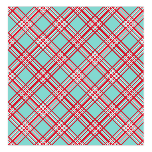 Festive Christmas Plaid Folded Cards