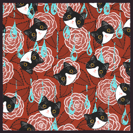 Roses and Kittens Gift Cloth
