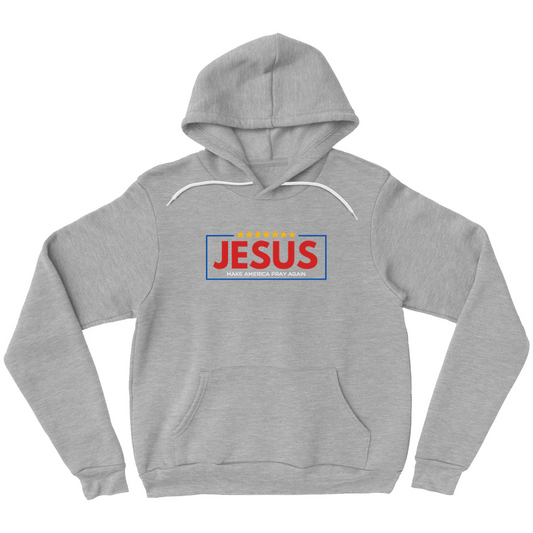 Jesus: Make America Pray Again Grey Hoodies (No-Zip/Pullover)
