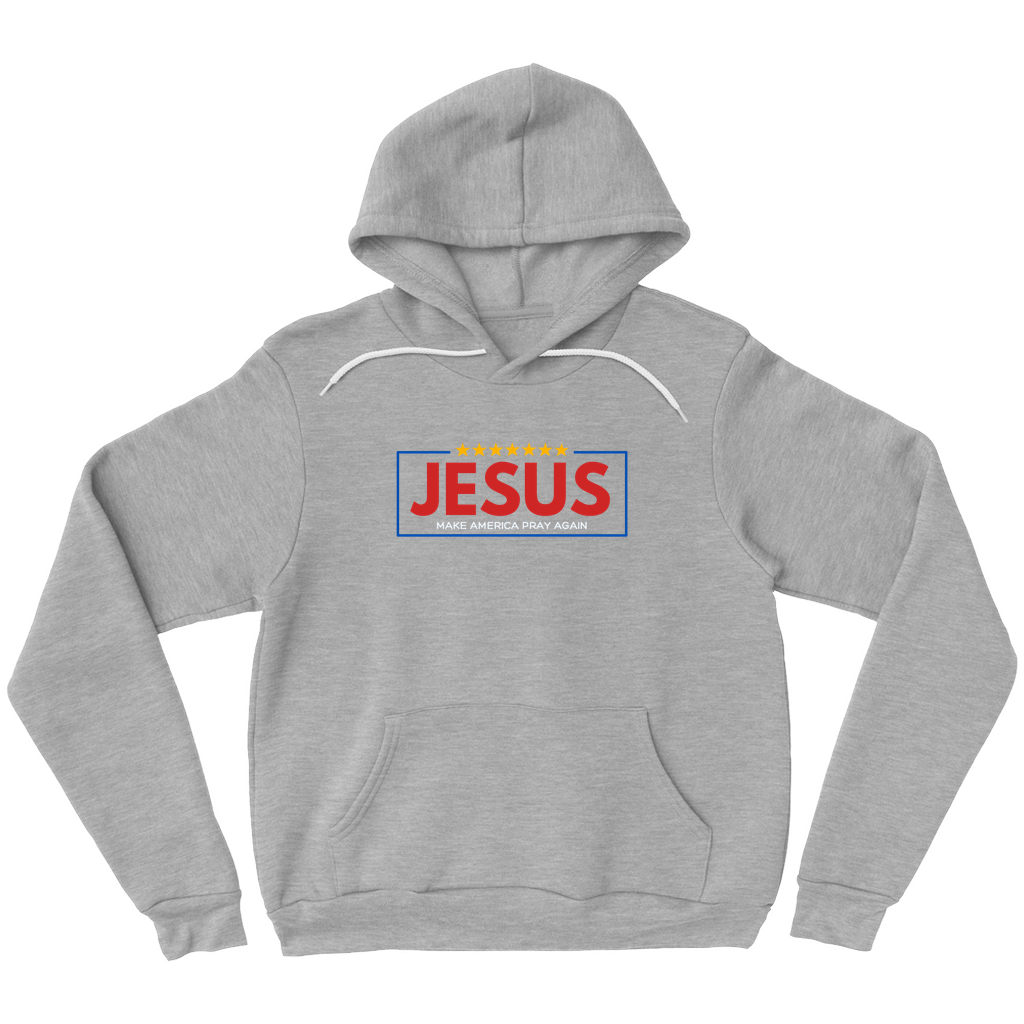 Jesus: Make America Pray Again Grey Hoodies (No-Zip/Pullover)