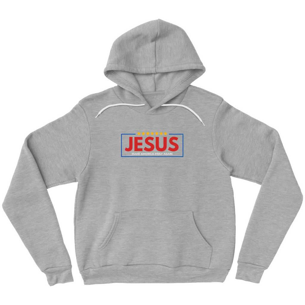 Jesus: Make America Pray Again Grey Hoodies (No-Zip/Pullover)
